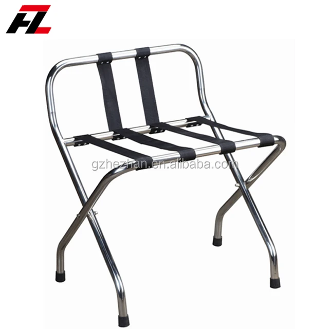 
Stainless Steel Luggage Stand for Hotels / Metal Folding Room Luggage Rack 