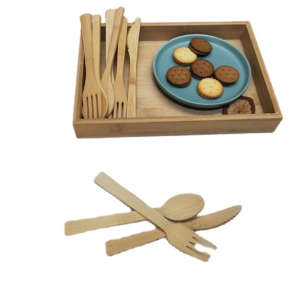 

2021 hot sale eco-friendly disposable wooden cutlery set, Natural/bleached