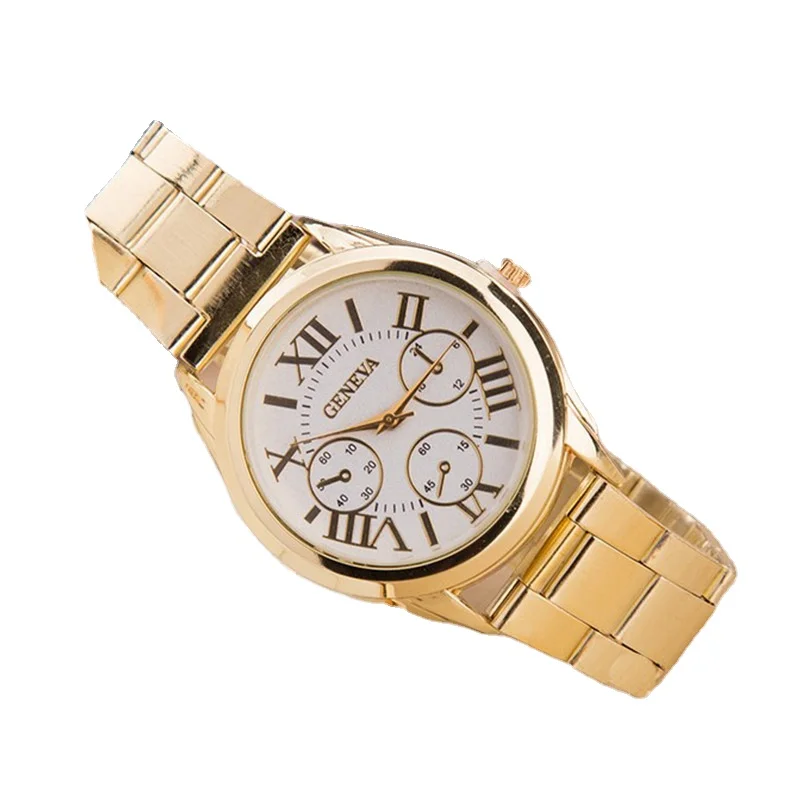 

Fashion super thin geneva gold wrist watch The top men's watch