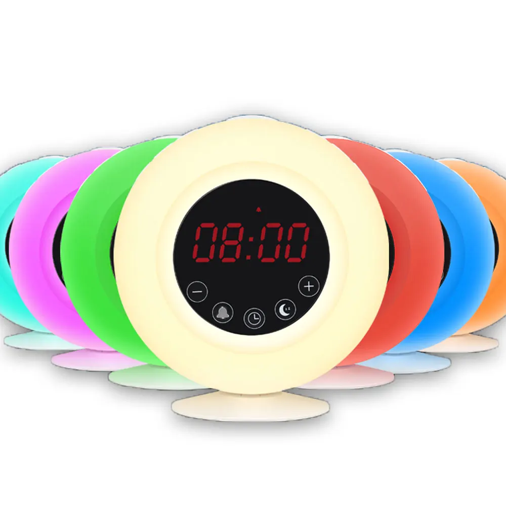 

Amazon Best sells Smart Sleep 7color Wake-Up Light Therapy 12/24-hour Alarm Clock with Sunrise Simulation, Black/red/green/blue/purple/white/yellow