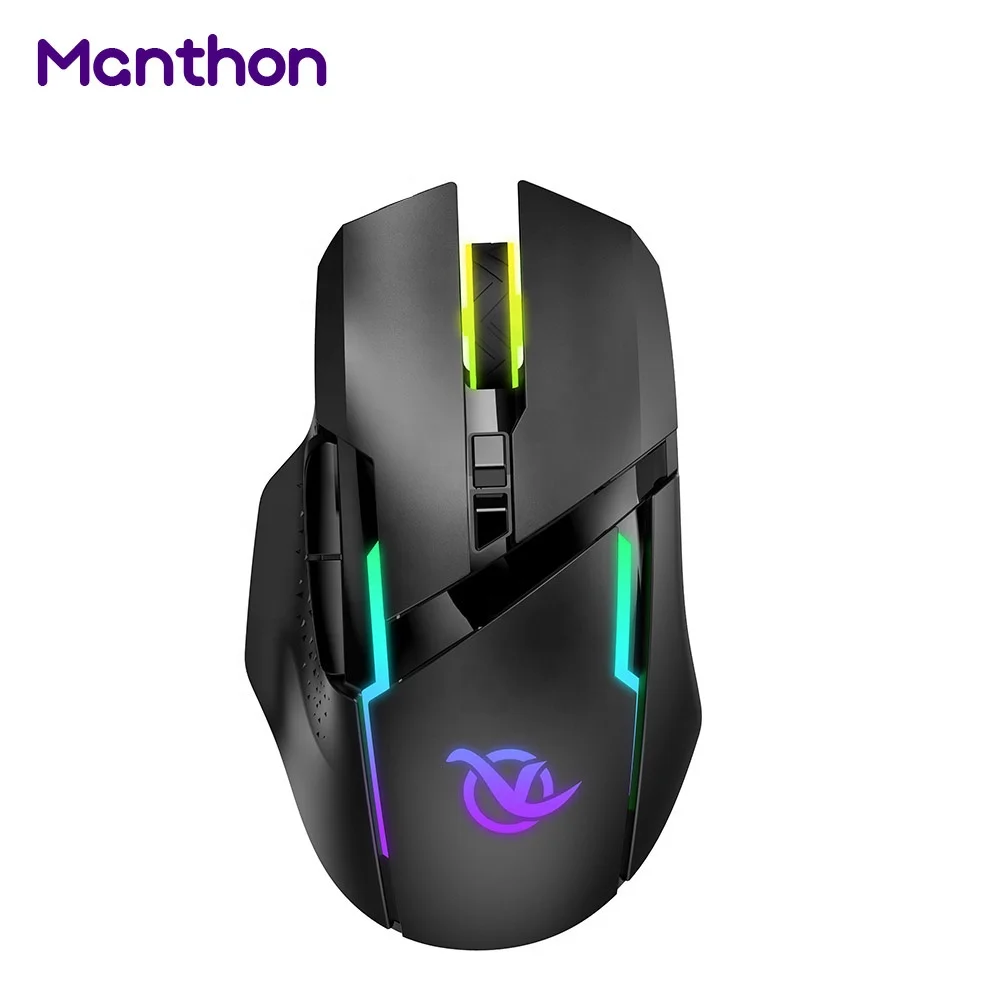 

Type-C USB G502 Skates Inphic Pm6 Receiver Color Mini Cute Led E2 PC Gaming Starlight-12 Wireless Mouse, Black