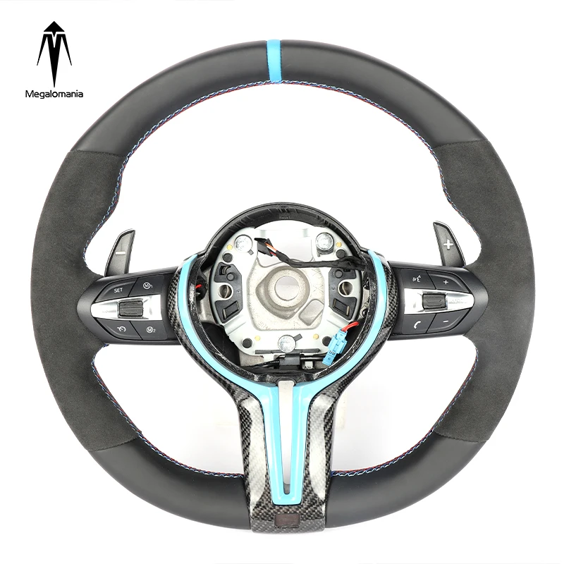 

Suitable for BM-W M1 M2 M3 M4 M5 M6 F10 F18 F11 F12 F30 X1 X2 X3 X4 X5 X6 3 5 Series old upgraded carbon fiber steering wheel