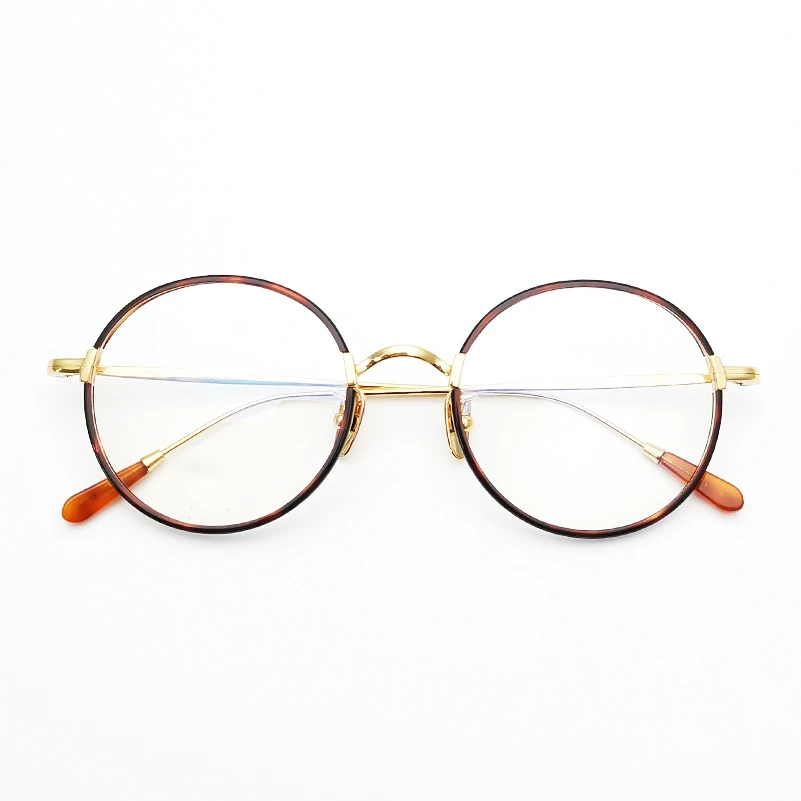 

Men And Women Optical Glasses Round Frame High Quality acetate with Metal Eyewear Frames Vintage Eyeglasses