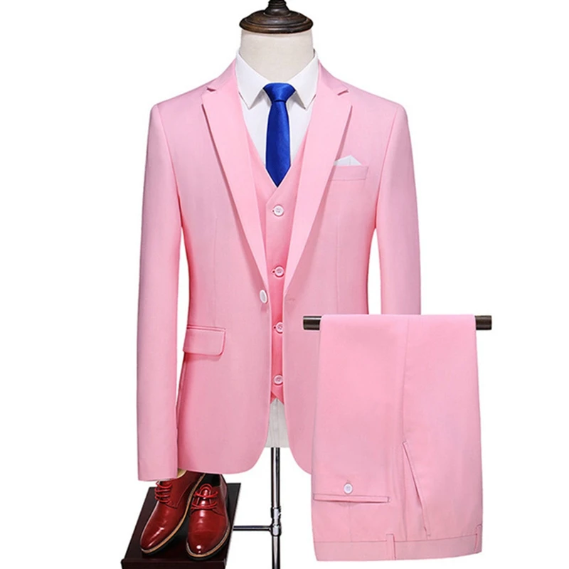 

Alephan Male Groom Wedding Blazers Men Coat Blazer Masculino Coat Pants Vest Formal Tuxedo Prom standard size suit jacket