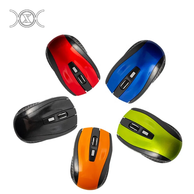 

2.4G Wireless Gaming Mouse 6D Roller Computer Mouse Optical Laptop USB Mouse Desktop Mice For Logitech, Red black blue yellow-green orange