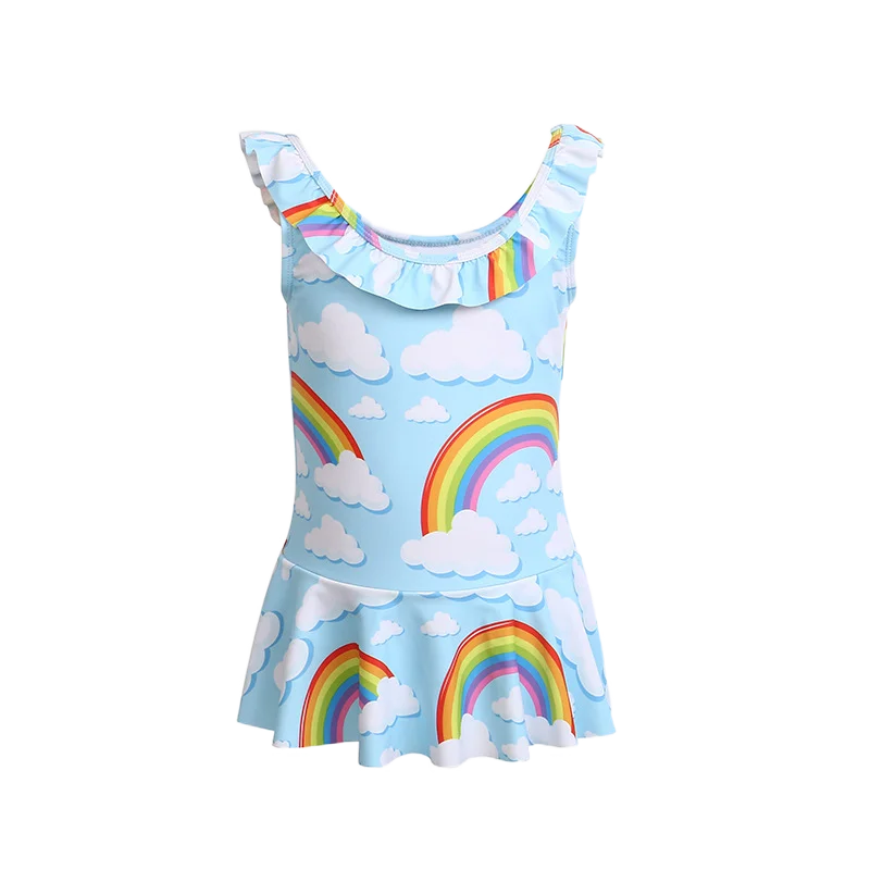 

Summer Fresh style children's swimsuit Girls' Baby rainbow jumpsuit suspender swimsuit surfing suit suit fashion