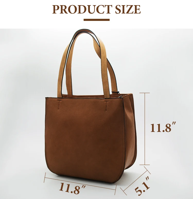 High Quality Women Faux Leather Handbag Tote Bag Leather - Buy Tote Bag