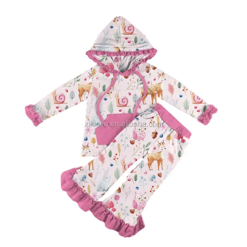

Animal Baby Autumn Clothes Deer Girls' Clothing Sets Girls Fall Wholesale Outfit, Picture