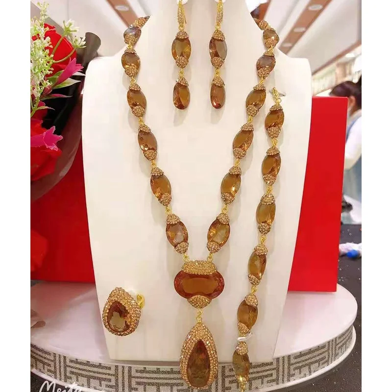 

zultanit jewelry set Sultanite gemstone necklace earring bracelets ring tWomen's Setswedding jewelry sets dubai jewelry sets, Pink/green/red/yellow