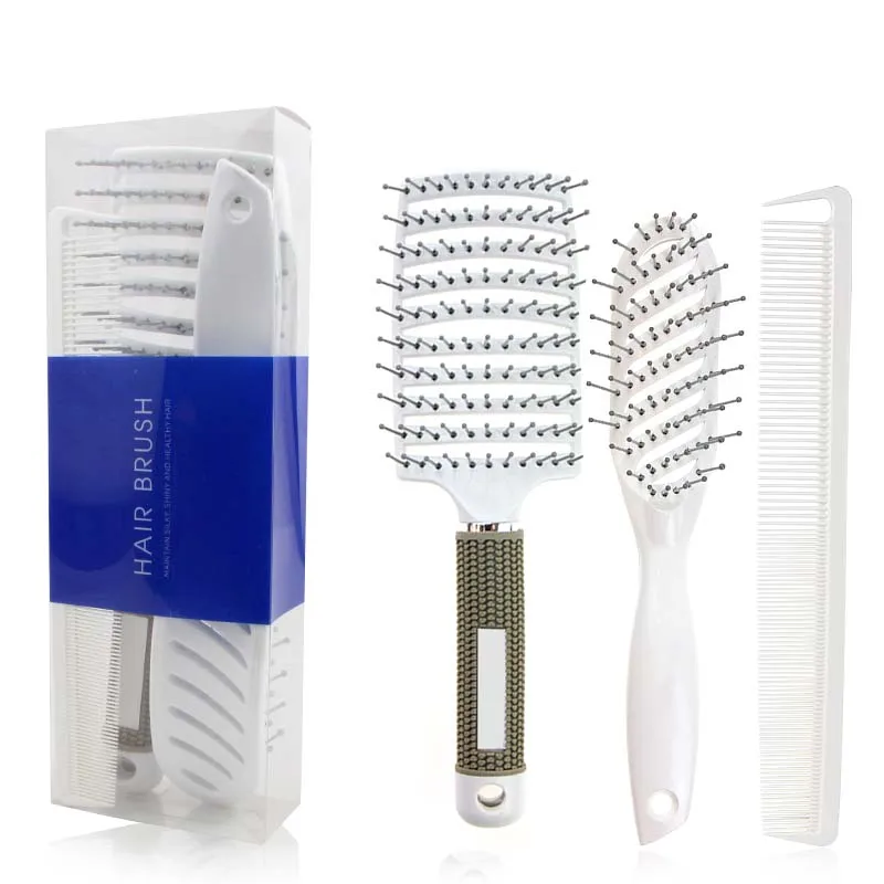 

Masterlee direct sales Curve Brush Ribs brush hair cutting comb set for women, White