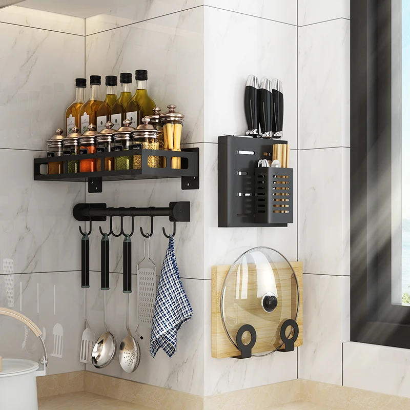 New product easy install wall hanging storage holders kitchen Pot lid rack for kitchen Corner