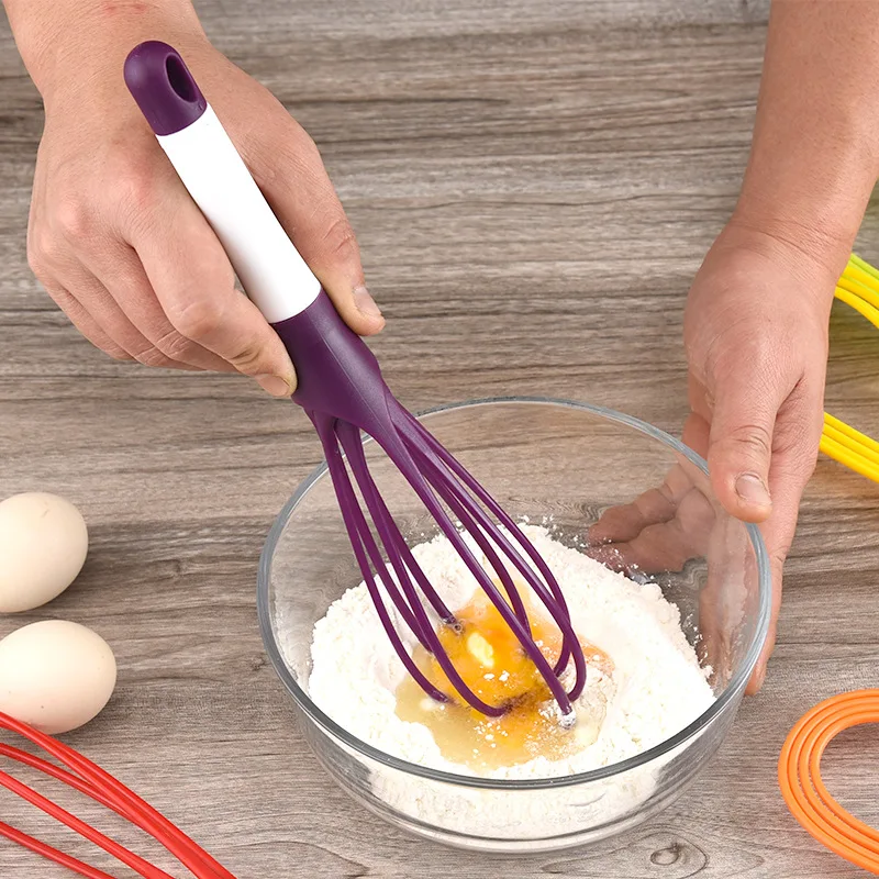 

Cheap Kitchen Tools Silicone Kitchen Egg Beaters, Amazon Hot Sell 5 Colors Baking Tools Egg Whisk