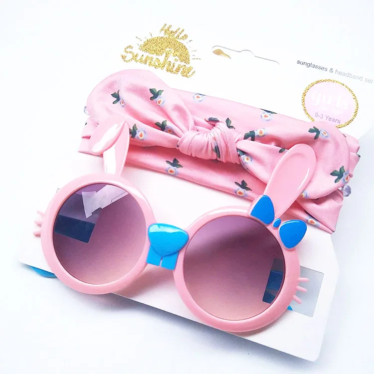 

Children's Sunglasses Headband Set Male and Female Baby Cartoon Cute Sunglasses, Kids Hairband fashion Jewelry Set