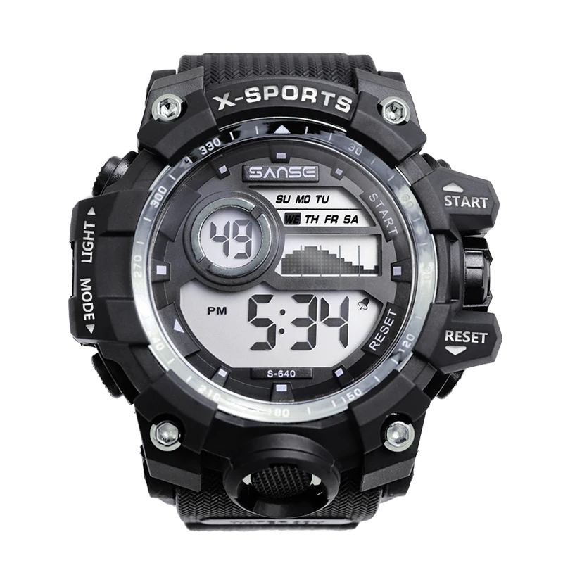 

Original Sanse S-640 Factory Good Quality High Grade Brand Watch Multifunctional OEM relojes pulsera Digital Sport Watch for Men, 8 colors