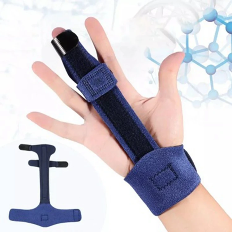 

china factory price medical adjustable orthopedic finger fracture splint / finger Stabilizer splint / finger splint, Blue, black