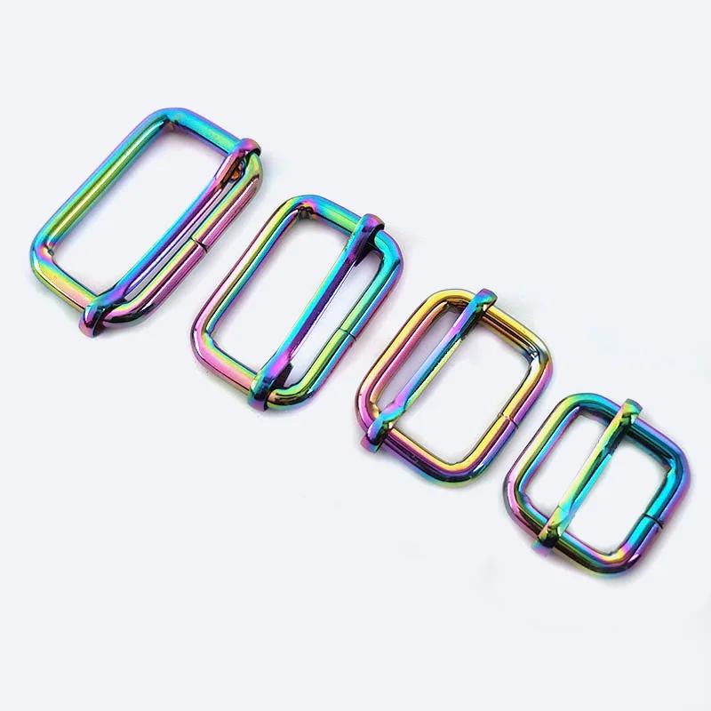 

Deepeel F2-12 20-38mm Handbag Accessories Webbing Bag Strap Belt Adjuster Rainbow Slide Buckle