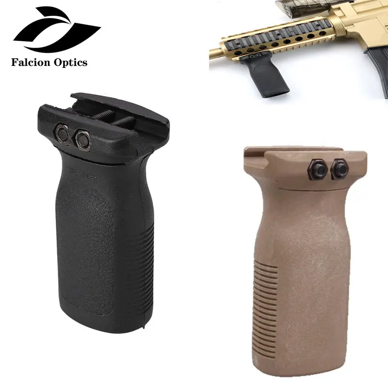 

New Tactical Airsoft RVG Vertical Grip Toy Air Gun AR15 Rifle Polymer Handheld For 20mm Picatinny Rail KeyMod Hand Hand Guards, Black&tan