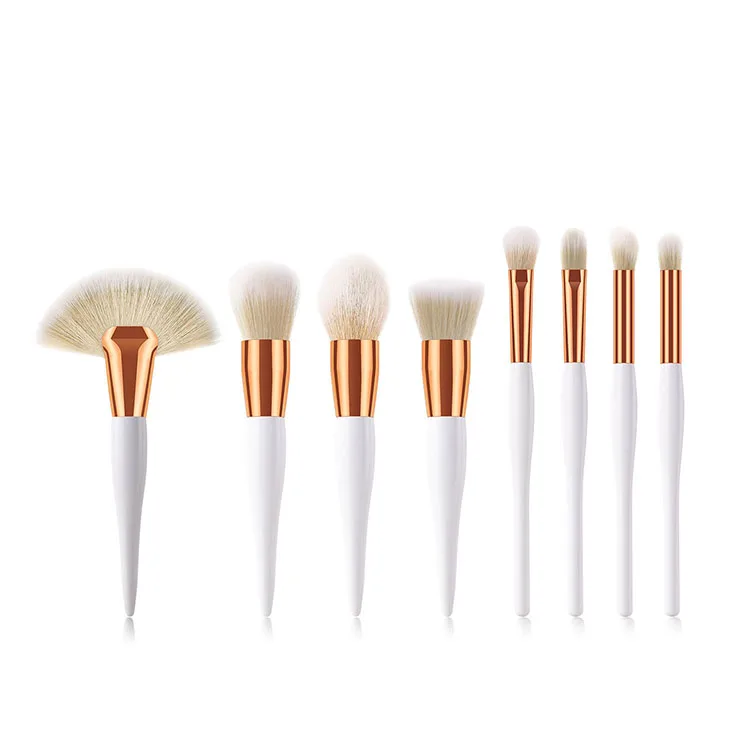 Professional Wholesale 8pcs private label makeup brush set Cosmetic Beauty Makeup Brush Sets With Leather Case