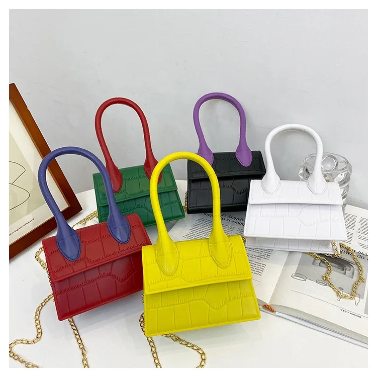 

women 2021 luxury PVC silicone ladies hand bags Crocodile pattern jelly mini purses and handbags