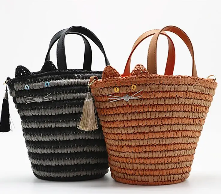 

Summer Woven Straw Rattan Beach Bag Handbags Shoulder Tote Bags