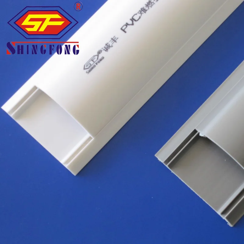 Malaysia Trunking Pvc Arc Floor Electrical Trunking Grey Half Moon Pvc