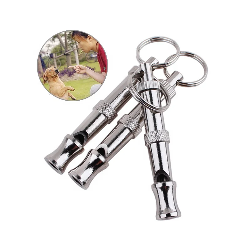 

Training Dog Whistle Pet Barking Control Whistle Adjustable Pitch Whistle, Silver