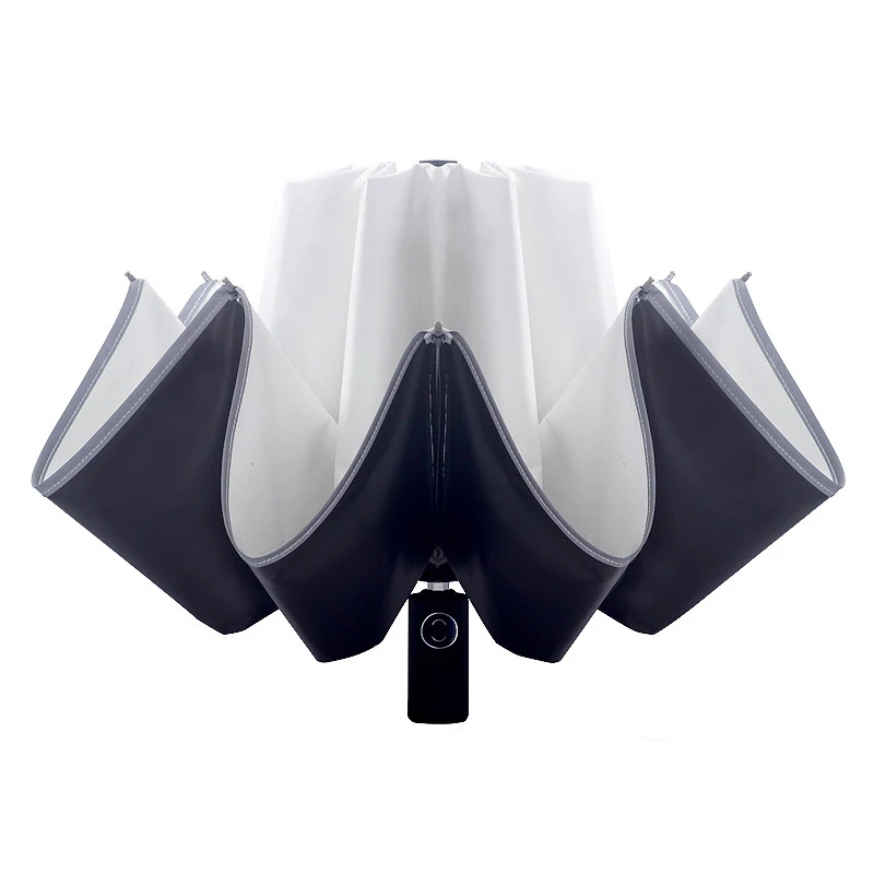 

wholesale 2020 3 folding windproof automatic reverse umbrella for car, Customized color