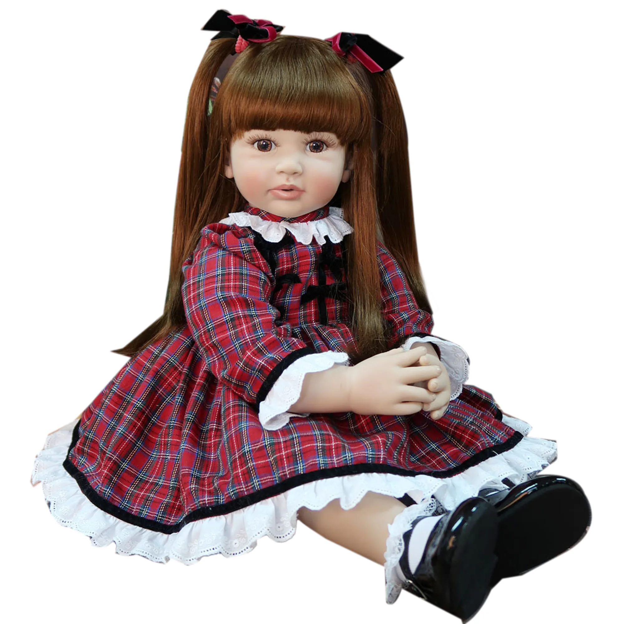 

60cm Exclusive style Silicone Reborn Baby Doll Vinyl Princess Toddler Toy Like Alive Bebe Girl Boneca Child Birthday Gift