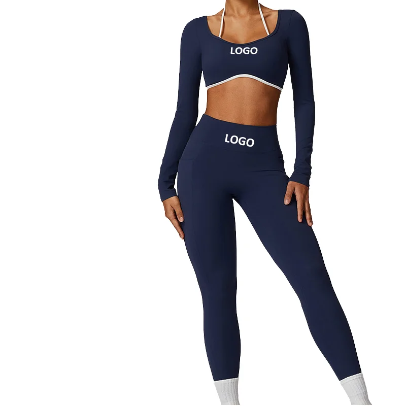 2-Piece Set Spandex Nylon Blend Yoga Set