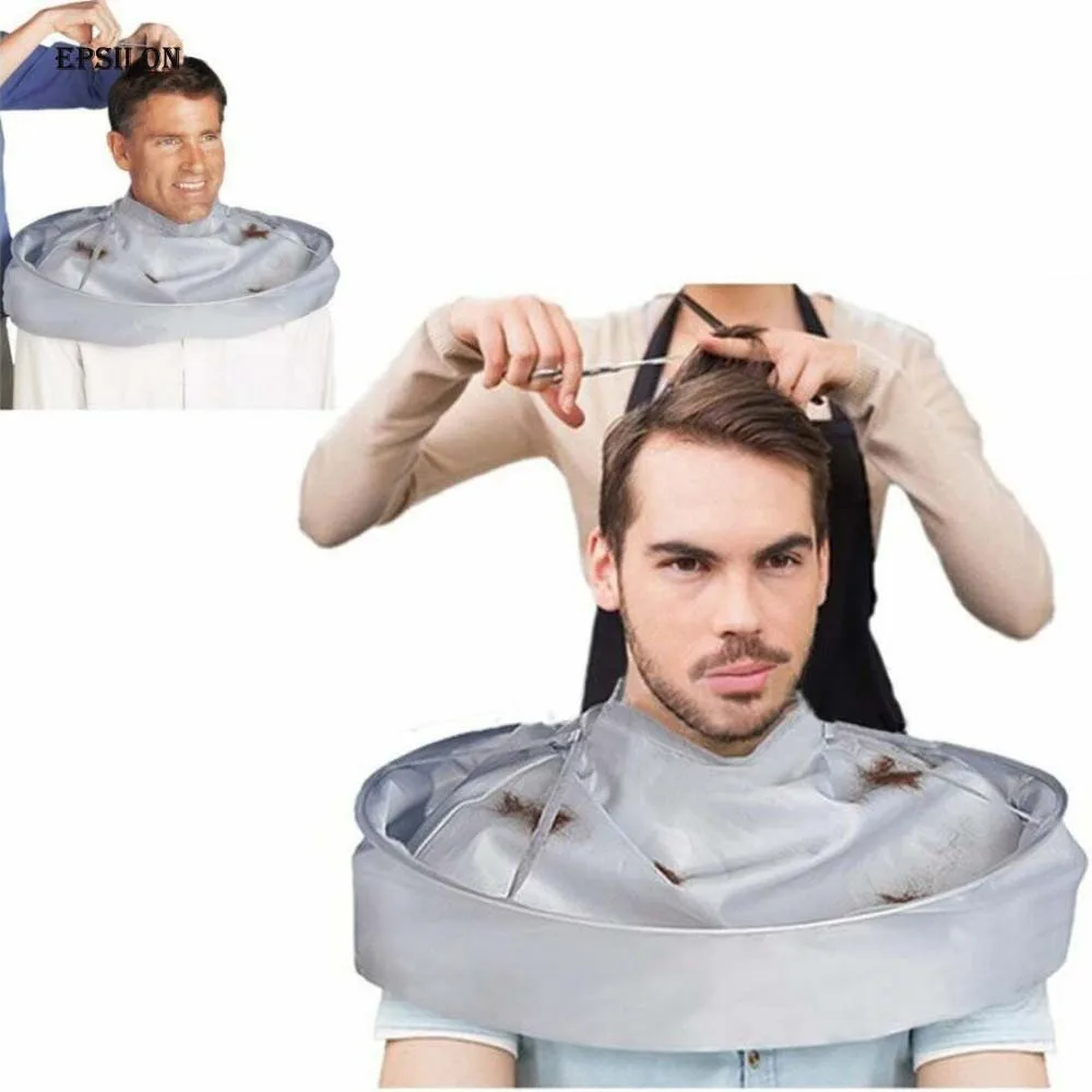 

Epsilon Salon Umbrella Hair Cutting Trimming Cover Family Barber Cape Cloak Haircut Tool, As photo