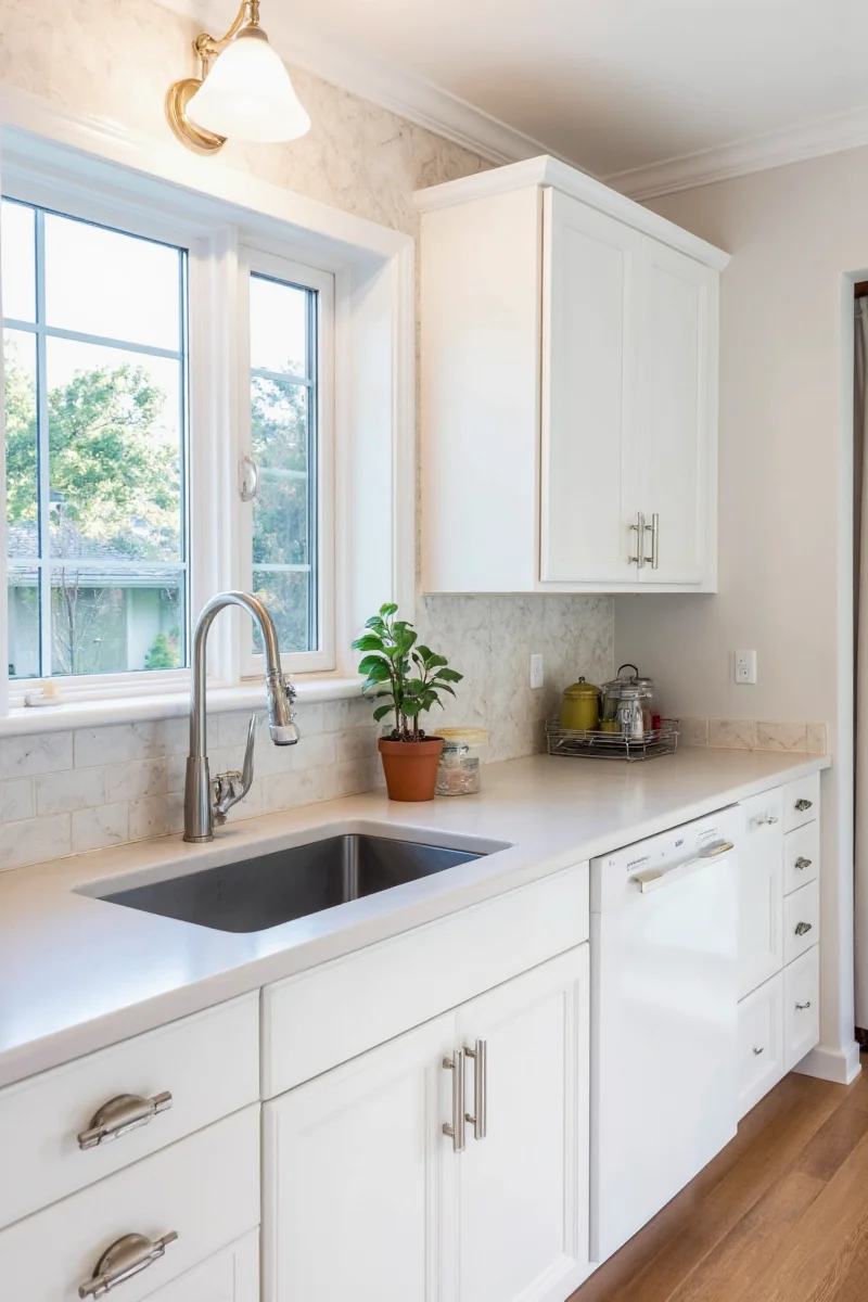 Peel-and-stick backsplash wallpaper