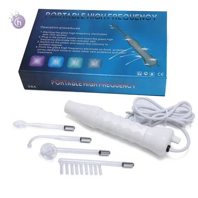 

Portable handheld electrotherapy skin care galvanic high frequency wand facial machine