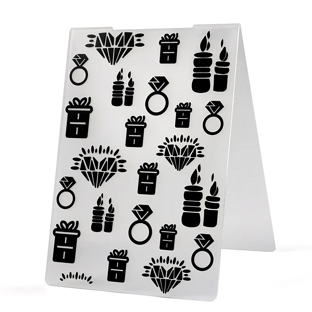 

Love Birthday Candles, Birthday Gifts, Plastic Embossing Templates Printing Clips Making Craft Tool