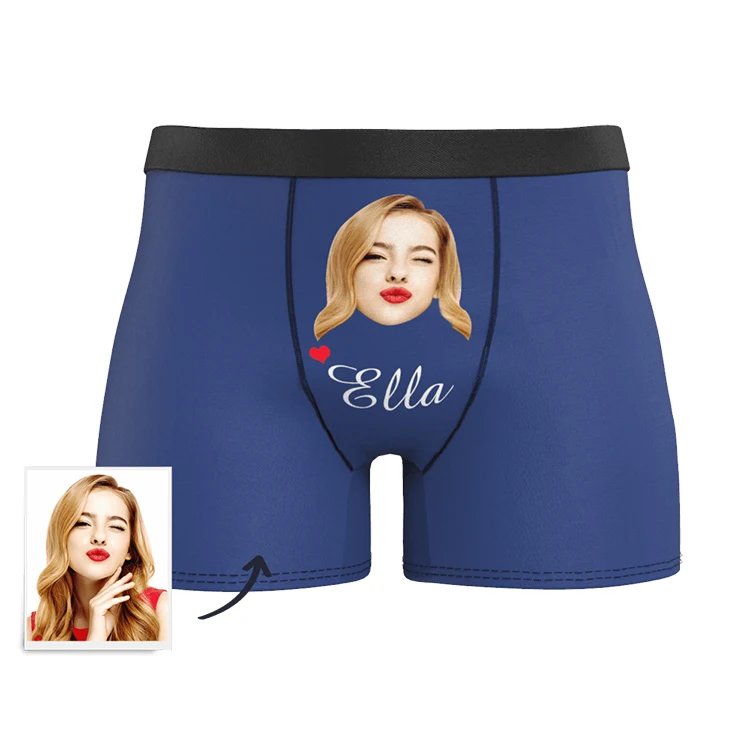 

new arrival free-sample Dropshipping high quality boxer briefs boxershort custom print for Valentine's Day Birthday gift, Customized