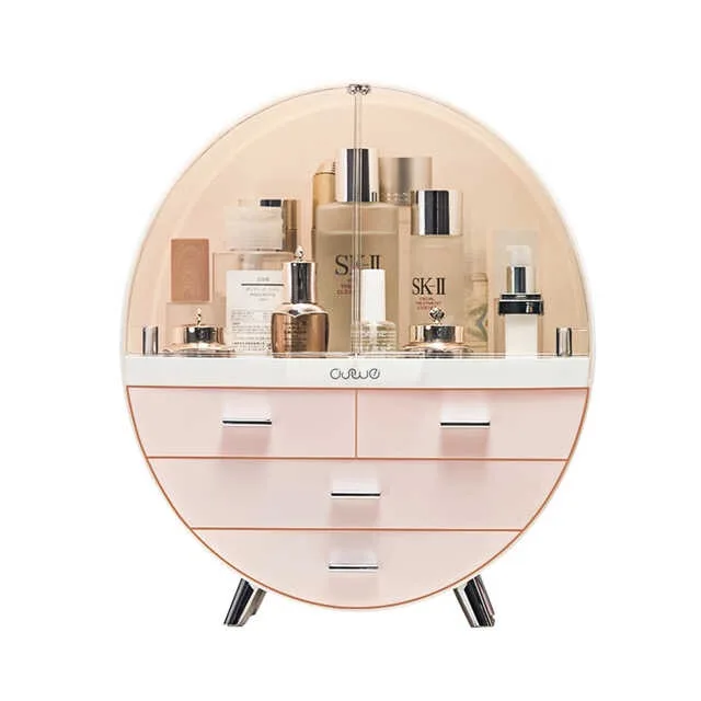 

Luxury skin care cosmetic storage box dressing table desktop finishing box dust proof waterproof