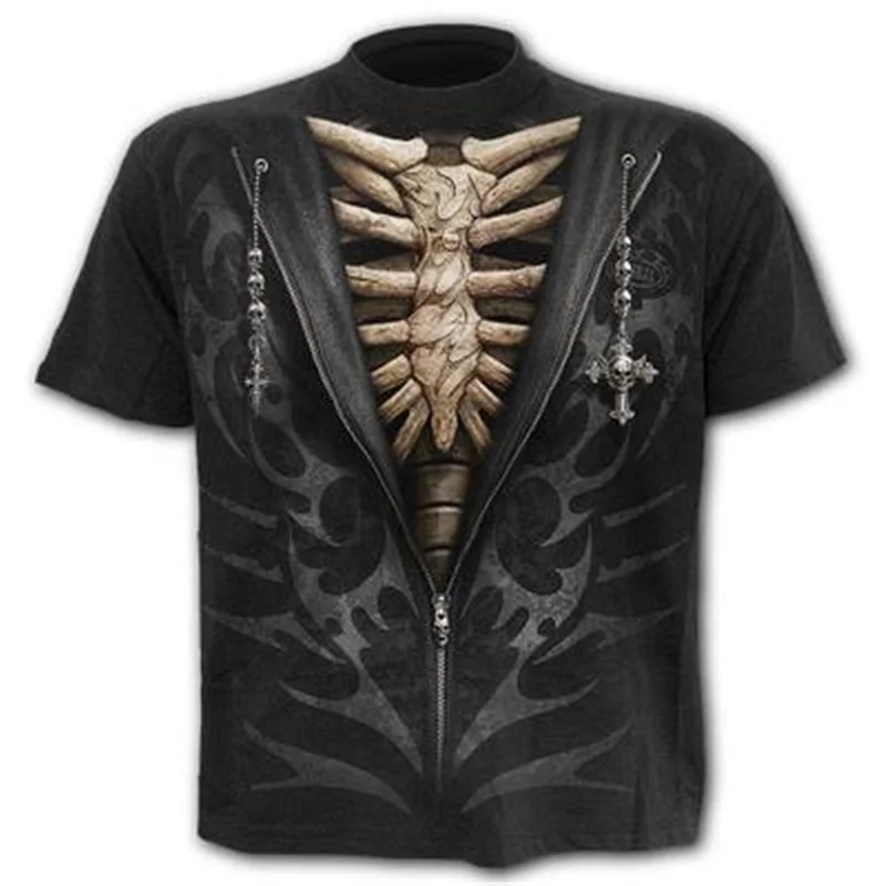 

Oversize Summer Digital Printed Streetwear Men's T-shirts, Black