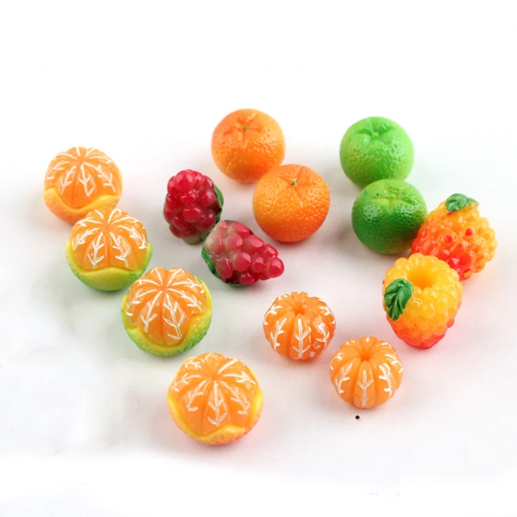 

yiwu wintop orange grape raspberry design 3d simulation fruit resin cabochon charms for earring keyring