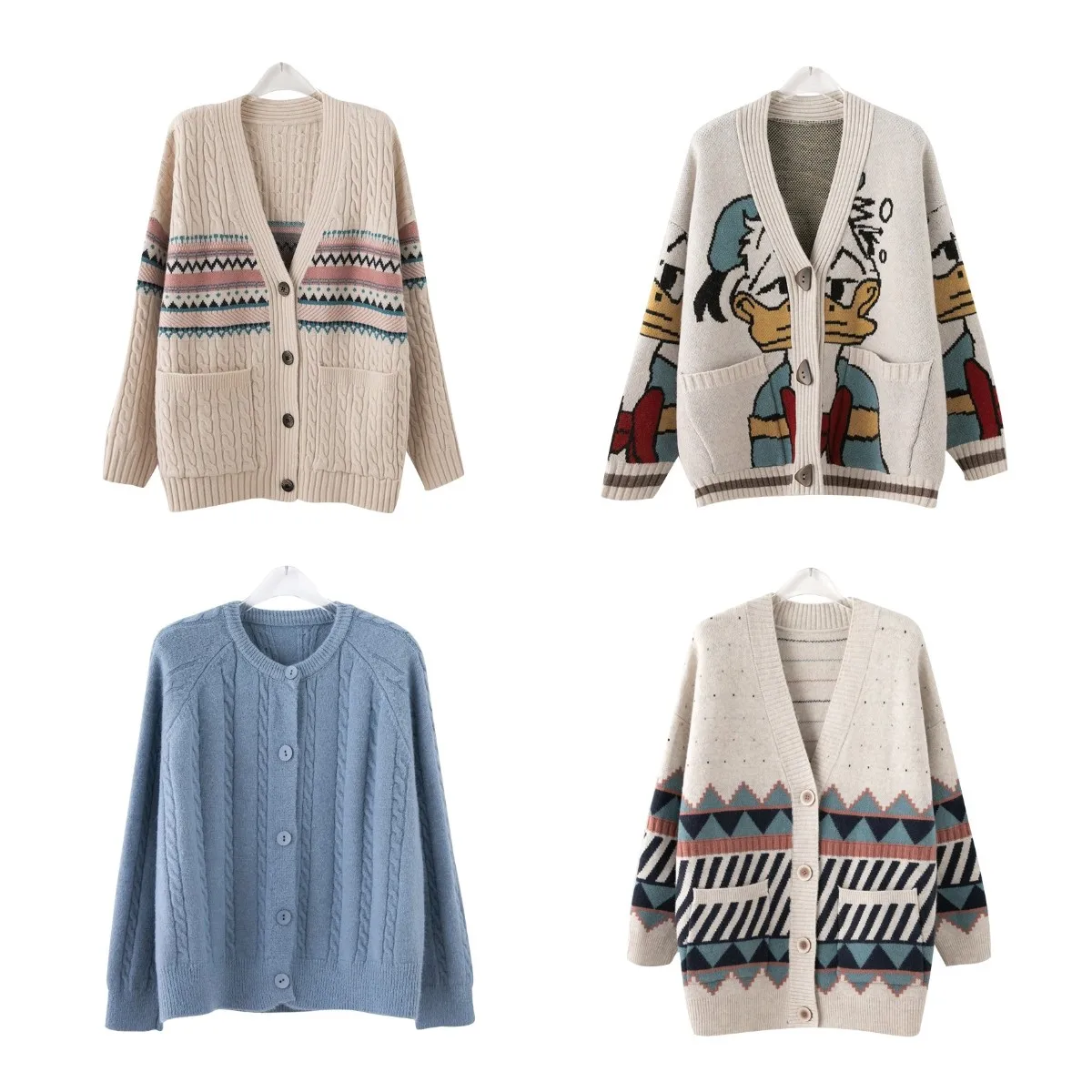 

Winter top casual high quality knitted colorful long sleeve women knitted coat women's cardigan