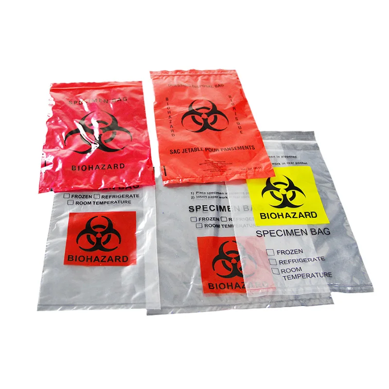 6x9 Double Pocket Zipper Eco-friendly Plastic Liquid Bio Hazard ...