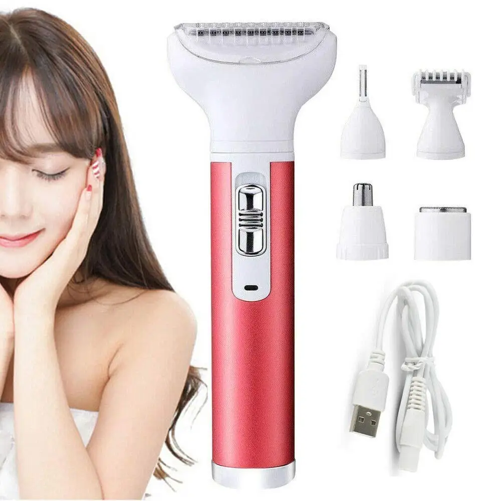 

Epilator 5 in 1 USB Electric Lady Shaver trimmer rechargeable Facial Trimmer Razor Bikini Facia hair remover