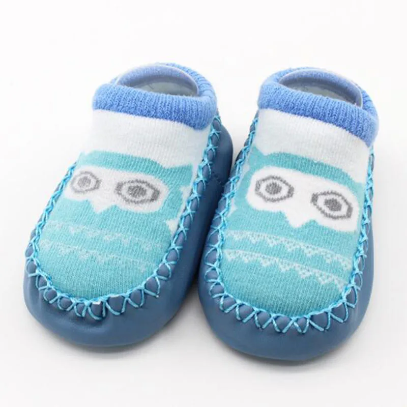 

Cartoon Baby Shoes Socks Chilren Leather Slippers Scosk For Children Baby Girls Boys Indoor Floor Socls Non-slip Towel Socks