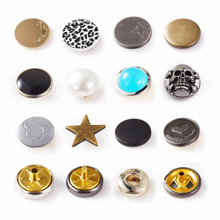 Кнопки для одежды металлические