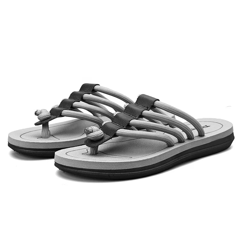 

Latest design different style arch support strap flat men sandals beach flip flops., Black/brown/grey