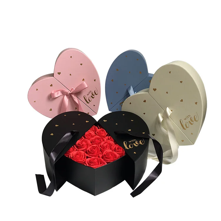 

Hot Selling Heart Shape Flower Box Valentines Day Flower Rose Gift Packing Box