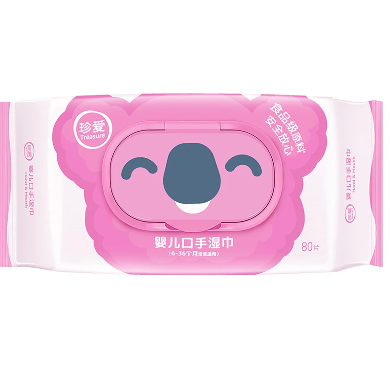 

Baby Alcohol Free Hand Mouth Wipes Hypoallergenic Wet Tissues for Baby