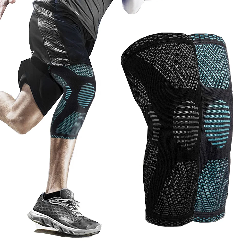 

Wholesale Best Soft Elastic Anti-slip Sports Knee Compression sleeve Knee Support Brace for Knee Pain, Black/gray black/blue