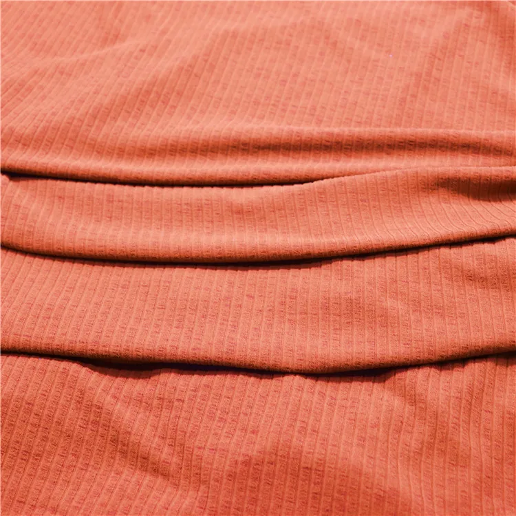 
Fashion hot-sale product 95 polyester 5 spandex stretch fabric rib knitted clothing textile fabric 