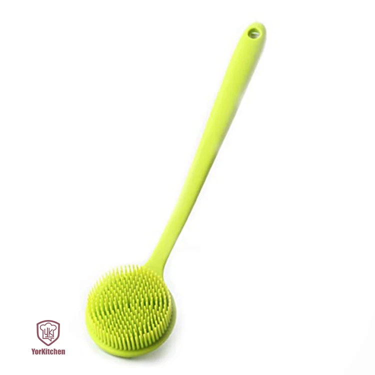 

Silicone Body Brush Bath Shower Cleaning Scrubber with Ultra-Soft Bristles and Long Handle