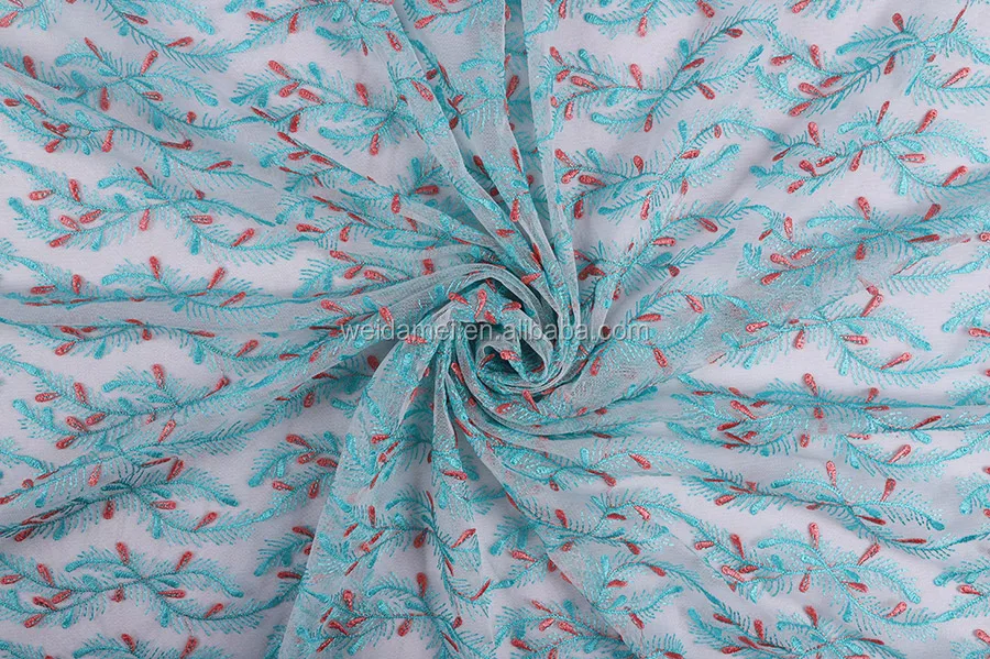 3D Flower Embroidery Lace Fabric