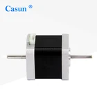 CE ISO RoHS 承認された高精度 1.8 度 2 相ダブルシャフト NEMA 23 ステッピングモータ cnc 機 (57SHD0410-18S)